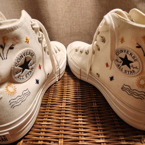 Converse Chuck Taylor All Star Platform It's Okay To Wander Sneakers Size 10 - Picture 4 of 16